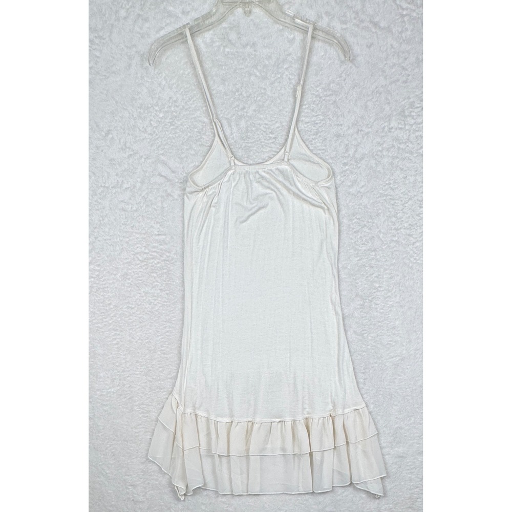 Grace & Lace High Low Dress Womens Small Cream Boho Ruffle Rayon Spandex - Picture 2 of 8